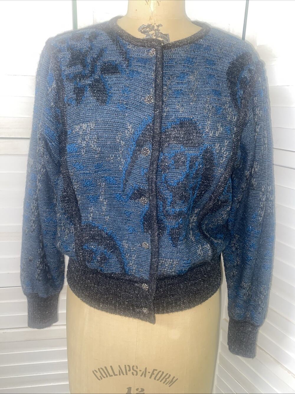 GEIGER Austria Women's Sz 38 Wool Cardigan Pullover Sweater Luxury VINTAGE